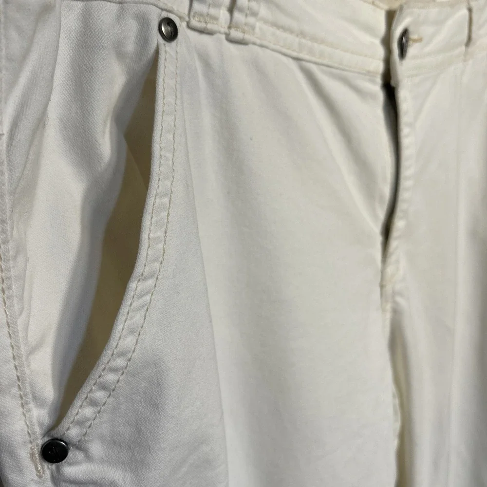 Anthropologie Pilcro Lightweight Stretch Cotton Chinos‎ Ivory Women's Size 32